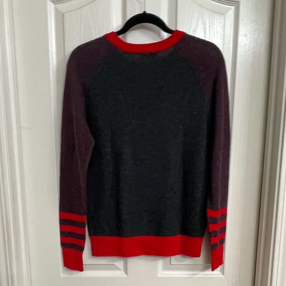27 Miles Black and Red Crewneck Sweater - Picture 2 of 5